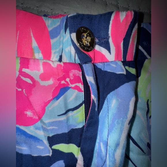 Lilly Pulitzer Women's Madeira Pants High Tide Navy Tropic Multi Size 2. VGUC - Picture 10 of 14